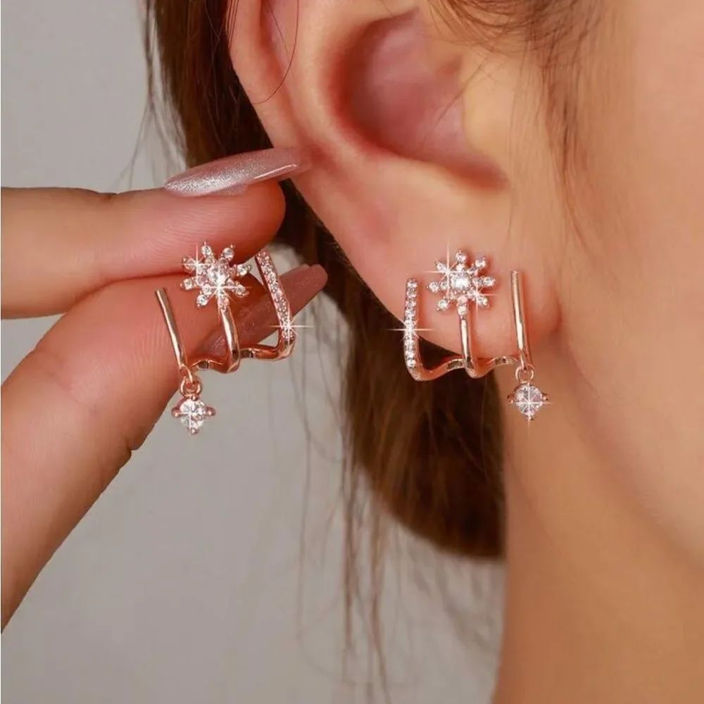 Diamond Floral Earrings #2102